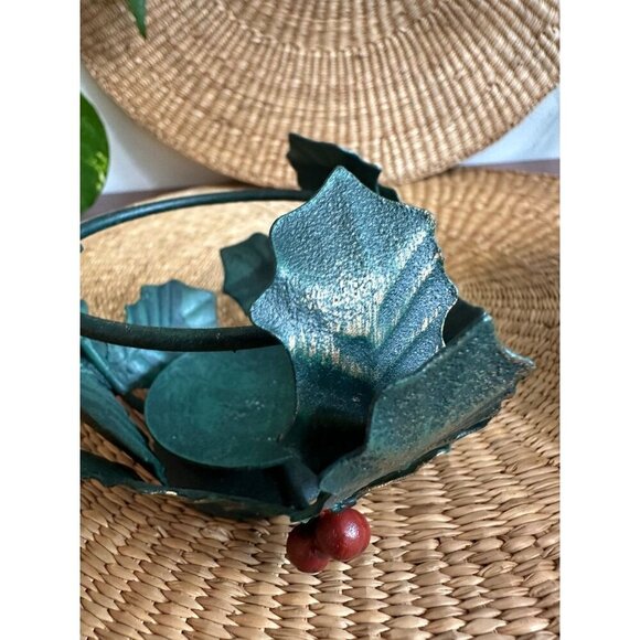 Holly Berry Christmas votive candle holder - Picture 3 of 8